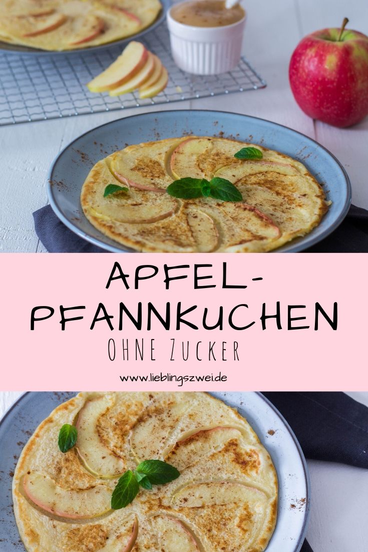 Apfelpfannkuchen ohne Zucker für die ganze Familie - schnell und einfach zubereitet. Lieblingszwei.de
