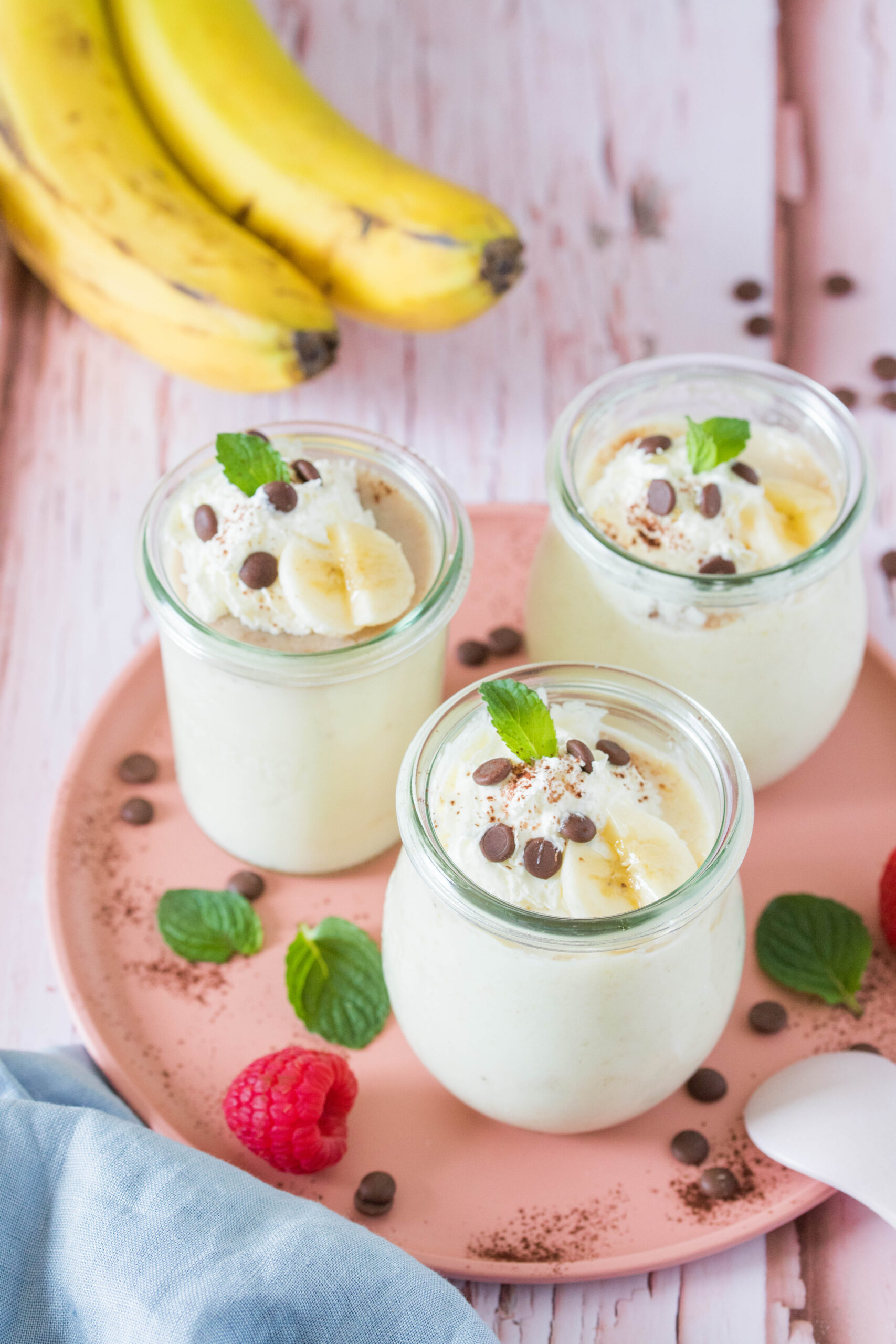Bananenpudding - ein schnelles Dessert für Kinder. Lecker und einfach.